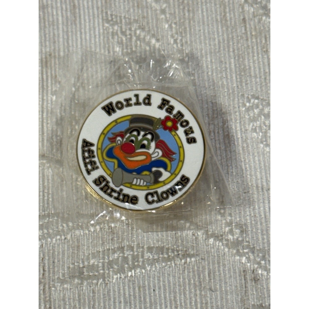 Vintage World Famous Afifi Shrine Clowns Enamel Lapel Pin Masonic Fraternal NEW